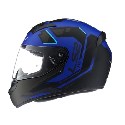 CASCO LS2 FF352 IRONFACE NEGRO AZUL MATE / L