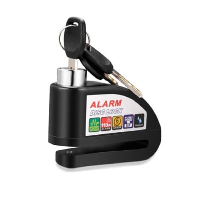 CANDADO DE DISCO CON ALARMA / NEGRO / LOCKS
