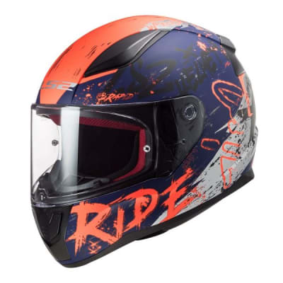 CASCO LS2 FF353 RAPID NAUGHTY AZUL NARANJO MATE / M