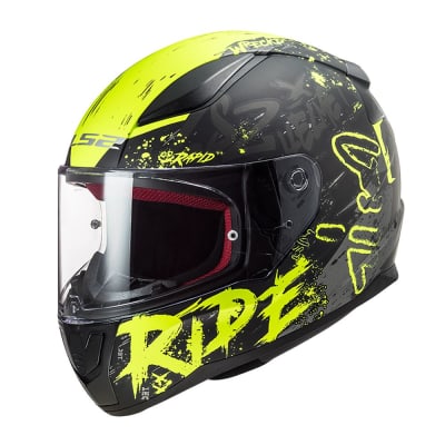 CASCO LS2 FF353 RAPID NAUGHTY NEGRO AMARILLO MATE / XL