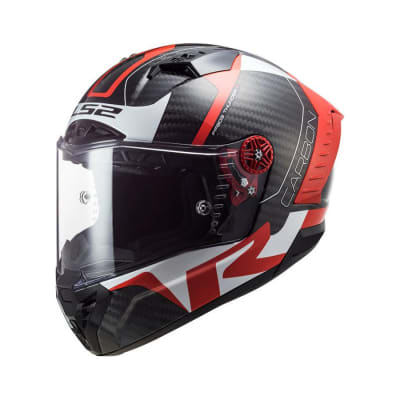 CASCO LS2 FF805 THUNDER RACING ROJO BLANCO / L