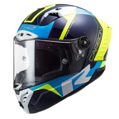 CASCO LS2 FF805 THUNDER RACING AZUL AMARILLO / XL