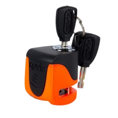 Candado De Disco Con Alarma / Naranjo Flúor / Kovix1