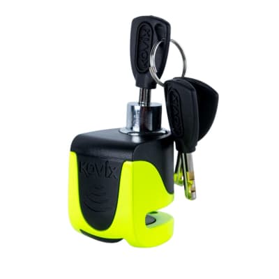 Candado De Disco Con Alarma / Verde Flúor / Kovix1