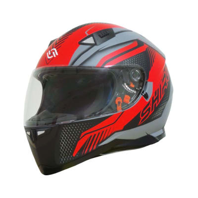 CASCO SHIRO SH-881 MOTEGI II NEGRO ROJO MATE / L