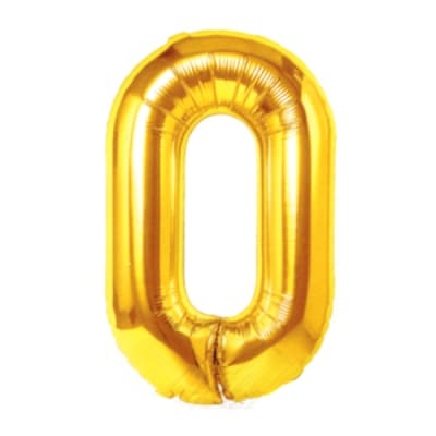 Globo metalico dorado n0
