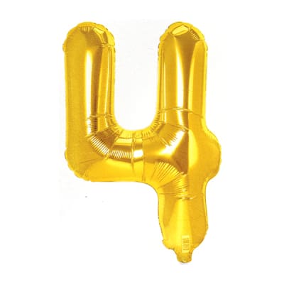 Globo metalico dorado n4