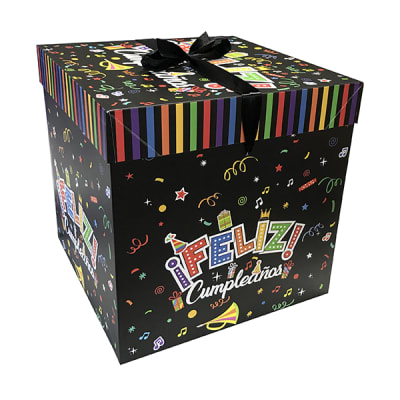 Caja plegable negra 25x25cm