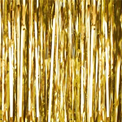 Cortina metalica dorada 1x2m