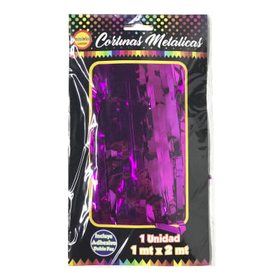 Cortina metalica fucsia 1x2m