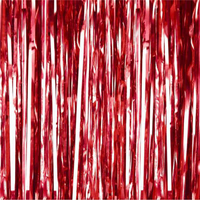 Cortina matalica roja 1x2m