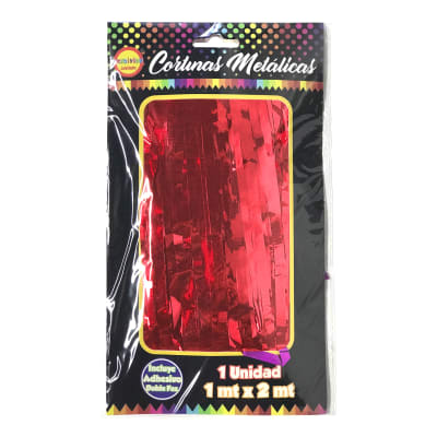 Cortina matalica roja 1x2m
