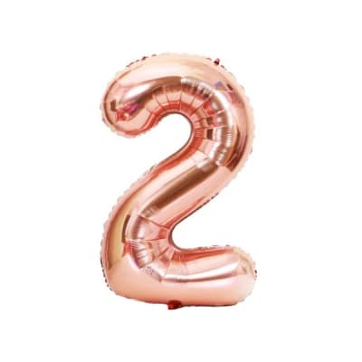 Globo metalico rose gold n2