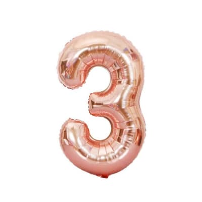 Globo metalico rose gold n3
