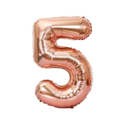 Globo metalico rose gold n5