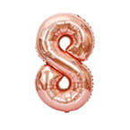 Globo metalico rose gold n8