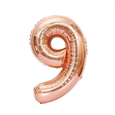 Globo metalico rose gold n9