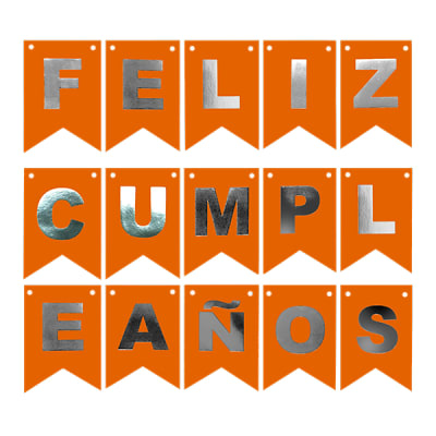 Guirnalda FC fluor naranjo