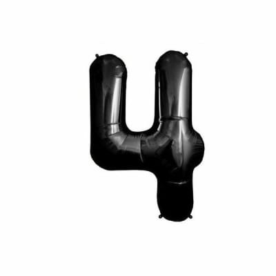 Globo metalico negro n4