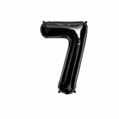Globo metalico negro n7