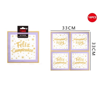 Servilletas fc lila 33x33cm