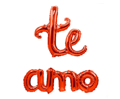 Globo metalico te amo rojo