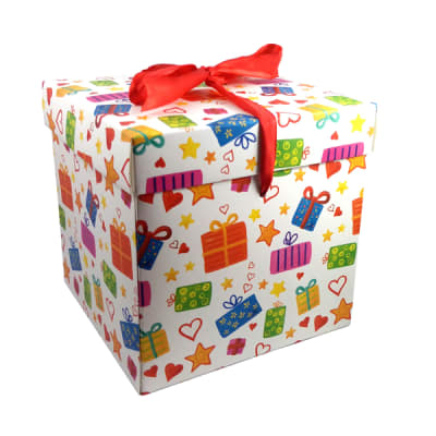 Caja plegable blanca 25x25cm