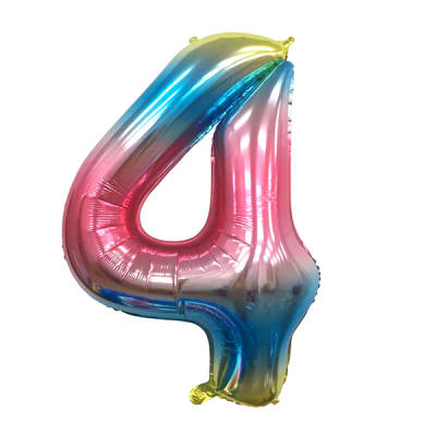 Globo metalico multicolor n4