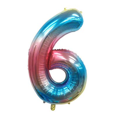 Globo metalico multicolor n6