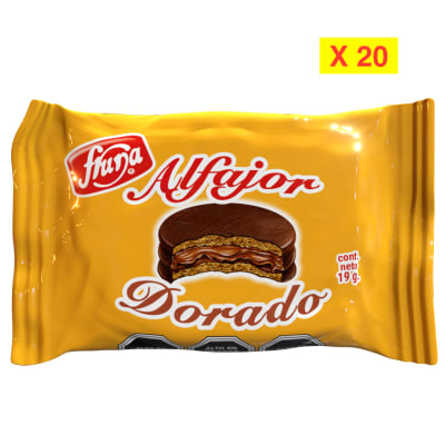 Alfajor dorado 20 unidades