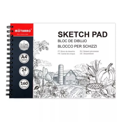 Bloc de dibujo 160g A4 24 hojas Motarro