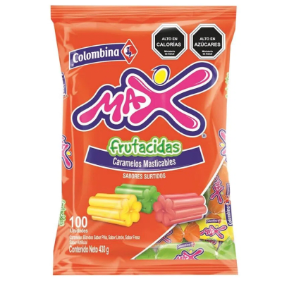 Max frutacidas 100 unidades 430g