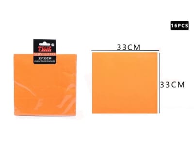 Servilletas naranja 33x33cm