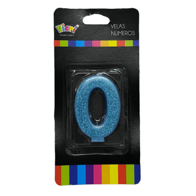 VELA GLITTER AZUL N0