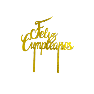 decotorta acrilico fc dorado