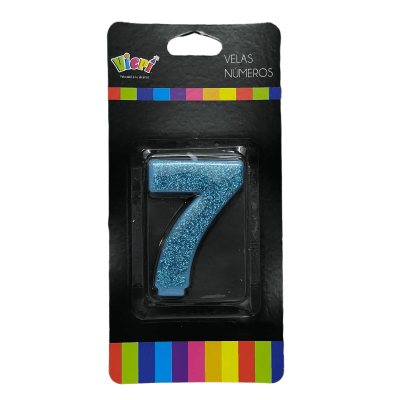 Vela glitter N7