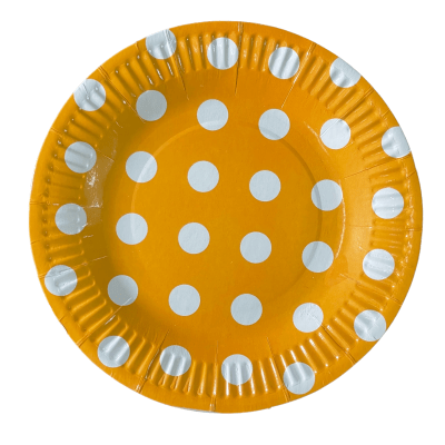 plato polka naranjo x6