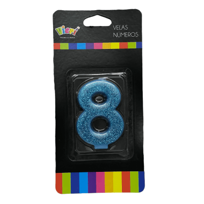 Vela Gliter Azul N8