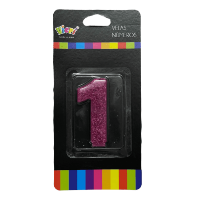 Vela glitter Fucsia n1