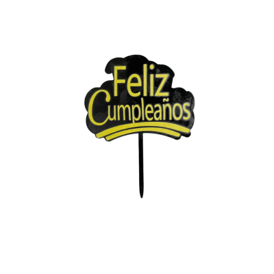 Deco Torta FC negro y dorado