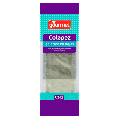 Colapez Gelatina en hojas x5 gourmet