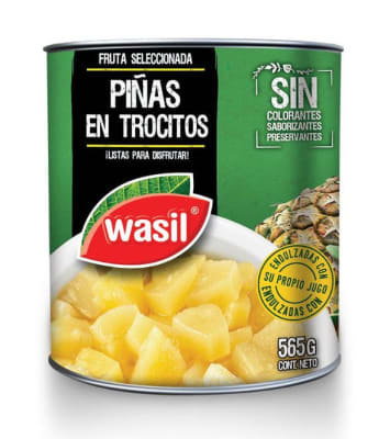 Piñas en trocitos 565g wasil