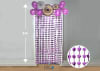 Cortina metalica corazon fucsia 1x2m1