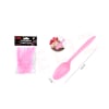 cucharas plásticas rosadas x201