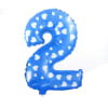 Globo metalico azul corazon n21