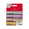 Destacadores Faber Castell metalicos 4u1
