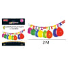 Guirnalda feliz fiesta + 12 globos1
