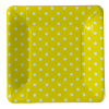 platos polka cuadrado amarillo x101