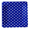 plato polka cuadrado azul x101