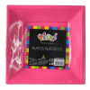 plato plástico cuadrado rosa x61